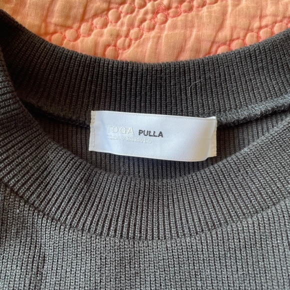 Toga Pulla ribbed tshirt with sheer panel on cuffs Sz Eu 40 - Picture 6 of 11